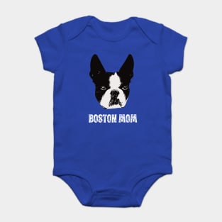 Boston Bull Terrier Face Baby Bodysuit